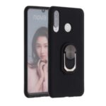 Kickstand Silicone Phone Protective Case (Built-in Metal Sheet) for Huawei P30 Lite/nova 4e – Black