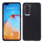 Carbon Fiber TPU Shell Case Cover for Huawei P40 – Black