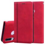 Business Style Magnetic Pull Leather Case for Huawei P30 Lite – Red
