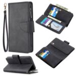 Zipper Pocket Detachable Leather Wallet Stand Mobile Phone Shell for Huawei Y5 (2019)/Honor 8S – Black