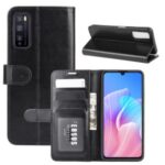 Crazy Horse Wallet Stand Leather Protective Case for Huawei Enjoy Z 5G – Black