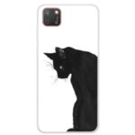 Pattern Printing TPU Back Case for Huawei Y5p – Black Cat