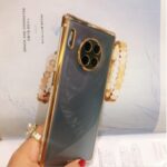 SULADA Electroplating Frame Soft TPU Phone Cover for Huawei Mate 30 – White