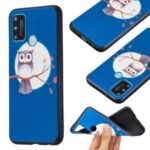 Pattern Printing Embossed TPU Phone Back Shell for Honor 9A – Owl and Moon