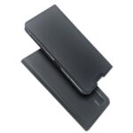 Magnetic Adsorption Stand Leather Card Holder Case for Huawei P40 Lite 5G / Nova 7 SE – Black