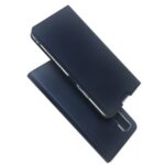 Magnetic Adsorption Stand Leather Card Holder Case for Huawei P40 Lite 5G / Nova 7 SE – Blue