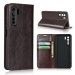 Crazy Horse Texture Genuine Leather Phone Case for Huawei nova 7 SE/P40 lite 5G – Coffee