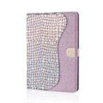 Crocodile Texture Flash Powder Leather Card Slot Stand Tablet Case for Huawei MediaPad T5 10.1 – Rose Gold