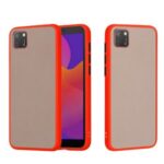 Matte Skin Drop-resistant PC + TPU Unique Shell for Huawei Y5p – Red