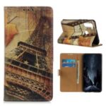 Protective Pattern Printing Case Wallet Leather Stand Cover for Motorola Moto One Fusion Plus – Eiffel Tower