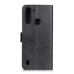Magnetic PU Leather Wallet Cell Phone Case for Motorola Moto One Fusion – Black
