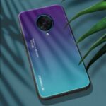 Gradient Color Tempered Glass + PC + TPU Hybrid Case for Xiaomi Redmi K30 Pro – Purple / Blue