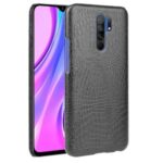 Crocodile Texture PU Leather + PC Phone Cover for Xiaomi Redmi 9 – Black