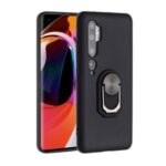 Kickstand Silicone Shell Case [Built-in Metal Sheet] for Xiaomi Mi Note 10/Mi Note 10 Pro/Mi CC9 Pro – Black