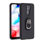 Kickstand Silicone Shell Cover [Built-in Metal Sheet] for Xiaomi Redmi Note 8 Pro – Black