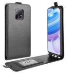 Crazy Horse Vertical Flip Leather Cell Phone Case for Xiaomi Redmi 10X 5G/10X Pro 5G – Black