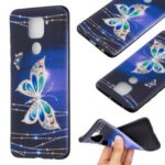 Printing Embossed TPU Phone Case for Xiaomi Redmi Note 9/Redmi 10X 4G – Colorized Butterfly