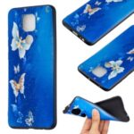 Printing Embossed TPU Phone Case for Xiaomi Redmi Note 9/Redmi 10X 4G – Butterfly Pattern