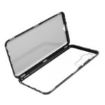 Detachable Magnetic Metal Frame + Double-sided Tempered Glass Anti-peep Cover Case for Xiaomi Mi Note 10 Lite – Black