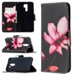Pattern Printing Wallet Stand Leather Cover for Xiaomi Redmi 9 – Vivid Flower