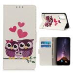 Pattern Printing Flip Leather Wallet Stand Phone Cover for Xiaomi Redmi 9C – Couple Owls