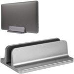 Aluminum Alloy Vertical Laptop Stand Adjustable Desktop Holder – Silver