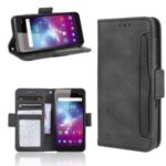 Wallet Leather Phone Case with Multiple Card Slots for ZTE Blade A3 Lite – Black