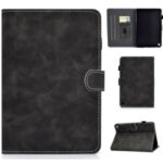 Microfiber Leather Card Holder Stand Protective Case for Amazon Fire HD 8 (2020) – Black