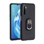 Kickstand Silicone Cell Phone Case [Built-in Metal Sheet] for Realme 6 Pro – Black