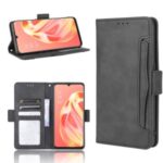 Multiple Card Slots Wallet Leather Protective Cover for OPPO A91 / OPPO F15 / OPPO Reno3 (Southeast Asian Version) – Black