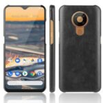 Litchi Texture PU Leather Coated PC Case Phone Cover for Nokia 5.3 – Black