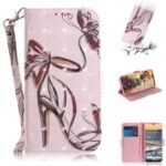 Pattern Printing Light Spot Decor Leather Wallet Casing with Lanyard for Nokia 5.3 – High-heel