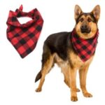 LEMONDA Dog Bandana Plaid Pet Bandana Scarf Triangle Bib Kerchief, Size: 55 x 38 x 38cm
