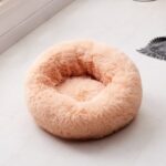 Dog Round Cat Winter Warm Sleeping Bag Plush Soft Pet Bed Calming Bed 50x26cm – Light Brown