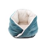 Winter Pet Warming Bed Dog Round Cat Sleeping Bag Plush Soft Calming Bed – Blue