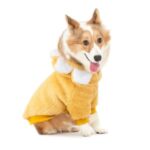 Dog Pet Clothes Soft Plush Warm Puppy Dog Sweater Shirt Autumn Winter Coat Doggy Fashionable Jumpsuit – Yellow, S
