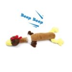 Cute Plush Toys Squeak for Pet Squeaky Animal Shaped Toy Dog Cat Toy – Brown
