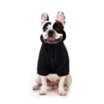 Warm Pet Coat Dog Fleece Hoodie Jacket with Zipper – Black / Size: S