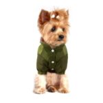 Pet Dog Raincoat Jacket Breathable Rain Poncho Hooded Rainwear with Reflective Stripes – Green/Size: S