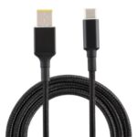 Big Square Male to Type-C Nylon Braided Power Charging Cable for Lenovo Laptop 1.8m