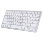 Ultra-Slim Wireless Bluetooth Keyboard (Russian Language) for Android Windows iOS – Silver