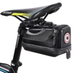WEST BIKING Waterproof Bike Saddle Bag with USB Rechargeable Tail Light – Round Tail Light