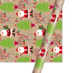 Christmas Kraft Wrapping Paper Roll, Size: 50 x 70cm – Santa Claus
