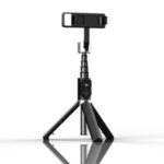 P70D Aluminum Alloy Retractable Bluetooth Selfie Stick LED Fill Light with Tripod – Black
