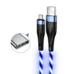 JOYROOM S-1224N3 Flowing Lights Type-C Data Charging Cable for Samsung Sony Huawei etc. – Blue