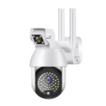 IP66 Waterproof Outdoor PTZ WiFi Camera Home Security Dual Lens Camera – EU Plug