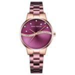 MINI FOCUS Women Quartz Watch Rhinestone Decor Waterproof Women Wristwatch – Rose