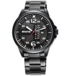 SKONE Luminous Watch Waterproof Watch Band with Calendar and Week Display – Black