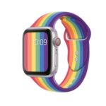 Rainbow Style Silicone Smart Watch Strap for Apple Watch Series 5/4 40mm / Series 3/2/1 38mm