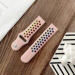 Colorful Silicone Smart Watch Band for Samsung Galaxy Watch Active1/2 / Galaxy Watch (42mm) – Pink